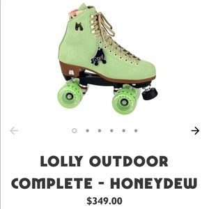 Moxi Lolly Roller Skates Honeydew Size 6 (W 7-7.5)